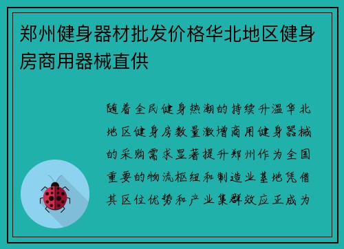 郑州健身器材批发价格华北地区健身房商用器械直供